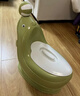 雅亲儿童马桶座便器男宝宝马桶小便器女小孩尿盆儿童便盆坐便器尿桶 海狮马桶【橄榄绿】如厕训练专用 赠:刷子+双挂钩 实拍图