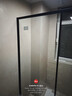 九牧淋浴房卫生间隔断推拉门一体式淋浴房淋浴隔断浴室隔断干湿分离 阻尼缓冲 哑黑1.6-1.69米 1.9米高 实拍图