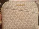 MICHAEL KORS新年礼物轻奢MK女包JET SET TRAVEL贝壳包中号香草色/橡果棕 实拍图