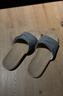 回力亚麻拖鞋男士吸汗透气居家鞋室内家用四季春秋情侣通用女地板拖 黑色 40-41 【偏小一码】 实拍图