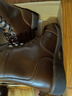马登头层8111工装靴男鞋真皮美式复古户外伞兵靴vintage机车靴马丁靴 蜜蜡色   43 实拍图