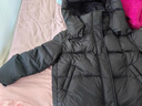 雪中飞抽绳连帽羽绒服女装冬季通勤居家百搭款鸭绒保暖松紧羽绒外套衣服 黑色 2XL (175) 实拍图