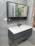 恋派实木浴室柜定制卫生间洗漱台定制简约洗手盆 洗脸盆柜组合定做 龙头差价运费差价专拍 实拍图