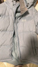 黑冰25新款户外女短款活帽700+蓬鸭绒加厚防风保暖羽绒服F8955MJ 壹 灰白 2XL 实拍图