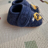小茸低帮魔术贴小卡车 0-3岁婴幼儿学步前鞋 软底防滑卡通地板鞋羊毛 中蓝色 13.5 适合脚长12-12.5cm 实拍图