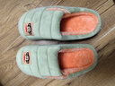 大嘴猴（paul frank）棉拖鞋女士秋冬季室内家居拖鞋毛绒保暖厚底棉鞋女款果绿260PF607 实拍图