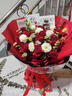 百花馆鲜花玫瑰花满天星新年元旦花束生日礼物真花送女友同城配送当日达 【初心不负】11朵红玫+桔梗+红豆|JD268 实拍图