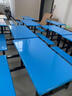 信京食堂餐桌椅子全套学校工地医院连体加厚不锈钢餐桌椅长凳款 实拍图