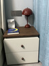立太全实木床头柜卧室小型床头置物架沙发边柜子现代简约收纳柜置物柜 【E0级高强度环保板材】胡桃顶+奶白色 50x40x46cm 实拍图