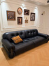 儒黛黑糖云朵真皮沙发头层牛皮中复古法式轻奢一字直排黑色客厅小户型 金属款-2.55米直排-全真皮 Ultra 肌理肉感半青皮（1.6-1.8mm） 实拍图