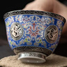 苏氏陶瓷鎏银珐琅彩宝相花茶杯主人杯非遗大师郑文强作品(蓝色) 伴手礼 实拍图