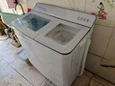 双鹿洗衣机半自动家用大容量双桶双缸波轮式洗脱一体机  家用商用租房家庭理发店酒店洗车行 28公斤【洗20+脱8】 不锈钢+蓝光洁净+喷瀑 双缸 实拍图