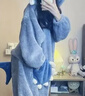 氧家小丑鱼睡衣 搞怪连体情侣睡衣男女冬季加绒加厚珊瑚绒卡通家居服 鲨鱼连体衣 XL L 适合身高165-178cm 实拍图
