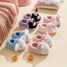 Hello Kitty女童棉鞋冬儿童室内家居鞋小孩保暖亲子棉拖鞋 玉贵狗蓝 36-37码 实拍图