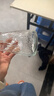 透明玻璃深海花瓶ins风植物干花插花水培大容器台面装饰客厅摆件 透明水波纹(17*5.5*8) 1个装 实拍图