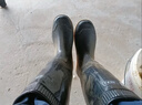 回力雨鞋男士防滑水鞋雨靴耐磨中高筒胶鞋雨靴套鞋工作鞋钓鱼807 黑色高筒 42 实拍图