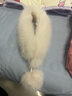 韩版新款冬季大毛球仿狐狸毛围脖女式毛毛围巾磁铁吸扣毛领子围脖 米白色 实拍图