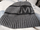 浩冠 帽子男冬季保暖骑车毛线帽韩版针织防寒时尚冬天棉帽加绒男女士 灰色 帽子围脖两件套 实拍图