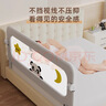 ZBENSER床围栏免打孔婴儿床上床围挡安全护栏床边一面挡板宝宝防摔床护栏 拼接灰色小国熊-免打孔U型底座 1.5米【按键180°折叠上下床】 实拍图