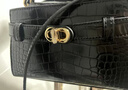 CHARLES&KEITH鳄鱼纹凯莉包手提斜挎婚包包女包生日礼物新年礼物CK2-50270880-1 Black黑色 S 实拍图