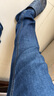 真维斯（Jeanswest）王一博代言牛仔裤男秋冬新款天丝舒适修身直筒高端潮牌休闲裤子男 深蓝【天丝常规】 32 码(2尺5) 【建议130-140斤】 实拍图