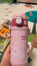 迪乐贝尔儿童保温杯小学生不锈钢吸管水杯幼儿园便携水壶耐摔直饮喝水杯子 粉色 350ml （吸管盖+直饮盖） 实拍图