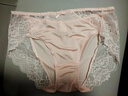 金三塔女式内裤100%桑蚕丝中腰蕾丝性感三角裤真丝内裤女 薄雾粉 1条 L 实拍图