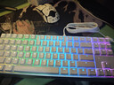 CHERRY樱桃MX 3.0S TKL机械键盘有线游戏电竞键盘 办公电脑键盘 铝合金外壳 侧刻键帽无钢板结构87 白色 RGB 红轴 实拍图