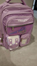 史努比（SNOOPY）小学生书包轻便儿童护脊减负双肩包痛包 四到六年级 紫色大号 实拍图