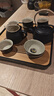 京东京造 茶具整套 功夫茶具陶瓷套装茶壶茶杯茶盘【黑陶提梁壶】 12件套  实拍图