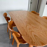源氏木语 实木餐桌现代简约家用饭桌北欧小户型餐厅桌子橡木 原木色餐桌1.6米+ 圆弧餐椅*4 实拍图