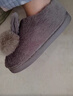 迪芙熙女生拖鞋可爱卡通冬季毛绒棉拖鞋女室内防滑保暖少女心月子居家棉 咖啡色(包跟) 38 39码(适合37/38脚穿) 实拍图
