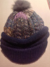 卡蒙（Kenmont）发热抗菌毛线帽贝雷帽子女冬天韩版针织帽百搭后托帽狐狸毛球9416 藏青色 均码  58cm 实拍图