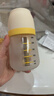 小雅象防胀气玻璃奶瓶新生儿3-6个月婴儿奶瓶 240ml M号奶嘴（标准款） 实拍图