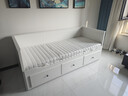 宜家（IKEA）HEMNES汉尼斯沙发床折叠床坐卧两用客厅沙发 白色含【硬++】椰壳纤维床垫*2 80*200cm 实拍图