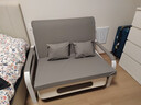 沙发床折叠两用2025新款客厅单人阳台多功能床小户型网红款伸缩床 [可储物]灰色猫爪可储物 总宽1.08m米+床垫（海绵+椰棕） 实拍图