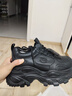 百丽（Belle）马赛克百搭老爹鞋女2026春新商场款厚底增高休闲鞋F1K1DAM6 黑色 38 (240mm) 实拍图