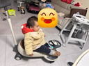 贝易儿童扭扭车男女宝宝1-3岁静音防侧翻大人可坐 声乐款 云母灰+推杆 实拍图