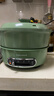 摩飞电器（Morphyrichards）多功能锅一锅多用 电锅炒菜一体不粘锅 分离式电炒锅电煮锅小电锅 鸳鸯电火锅料理锅 3L 清新绿（标配深煮锅+鸳鸯盘） 实拍图