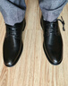 海澜之家HLA皮鞋男士商务秋冬正装德比鞋HAAPXM4EBH221 黑色增高加绒42 实拍图