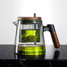 天喜飘逸杯泡茶壶一键茶水分离杯家用2024新款耐热玻璃内胆泡茶杯茶具 【墨色】木璃飘逸壶650ml 实拍图