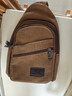 2025新款休闲包男包帆布胸包单肩包时尚斜挎包男款户外运 棕色 实拍图