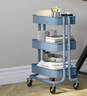 宜家（IKEA）拉斯克家居小推车三层置物架移动茶水桌客厅咖啡桌厨房储物收纳架 【升级款】蓝灰色小号 28*38*61cm 实拍图
