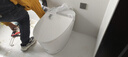 希箭（HOROW）无棱陶瓷轻智能马桶轻音冲抗菌釉面脚感翻圈千次泡沫盾无水压BF20 BF20-无棱陶瓷千次泡沫翻圈翻盖 坑距是395以上选400 400mm 实拍图