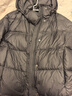 艾莱依陈都灵同款女士羽绒服2025泡芙短款连帽抽绳保暖冬外套 夜莺灰M 实拍图