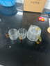 锤纹玻璃茶具套装耐高温泡茶壶煮茶器茶杯茶水分离过滤器出水流畅 小叶子泡茶壶350ML+2黄把锤纹杯 实拍图