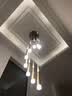灯痕北欧loft现代简约楼梯间别墅复式中空后现代客厅吊灯旋转长吊灯具 10头-2.2米-40公分直径 实拍图