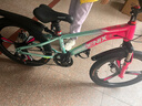 凤凰山地自行车男女变速山地车碟刹青少年儿童自行车学生单车 星际 蓝玫【变速+三刀轮】 22寸【适合130-170cm】 实拍图