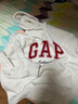 盖璞（GAP）女装2025秋季新款撞色Logo宽松抓绒套头连帽衫卫衣上衣792499 浅灰白 S (160/84A) 亚洲尺码 实拍图