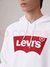 Levi's【特价来袭】李维斯情侣同款经典宽松休闲logo套头连帽卫衣 白色 19622-0018 L 实拍图
